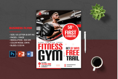 Fitness Flyer Template | Gym Flyer Template