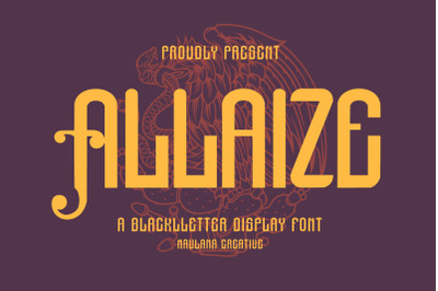 Allaize Blackletter Display Font