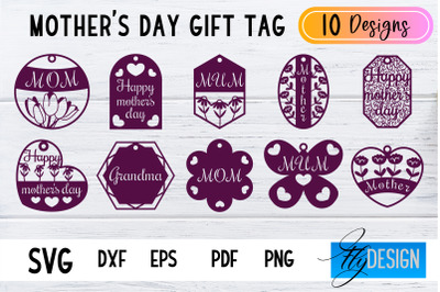 Mothers Day Gift Tag SVG Design | Mom SVG Design | Gift Tag SVG File