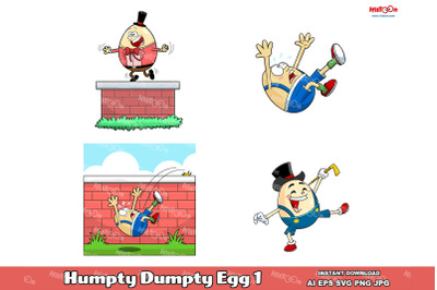 Humpty Dumpty Egg Cartoon Characters 1