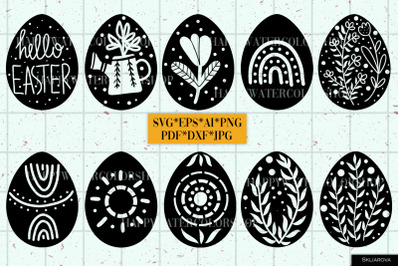 Easter eggs SVG EPS DXF
