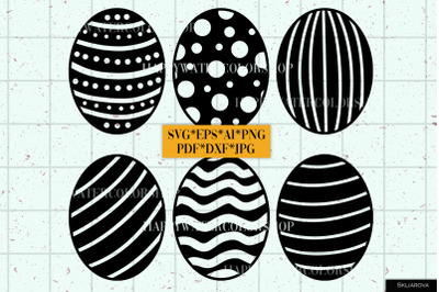 Easter eggs SVG PNG EPS DXF