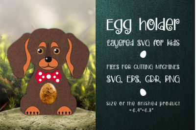 Dachshund  | Egg Holder Template SVG