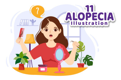 11 Alopecia Hair Loss Illustration