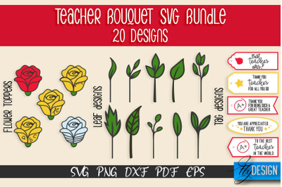 Teacher Bouquet SVG Design | Teacher SVG Quotes | Flower SVG Quotes