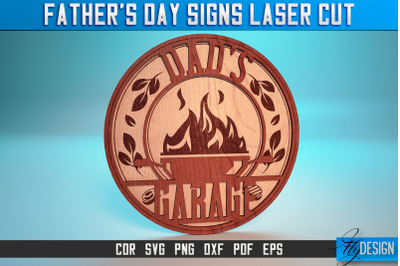 Fathers Day Sign Laser Cut SVG | Home SVG Design | CNC files