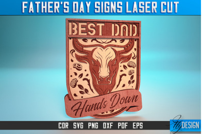 Fathers Day Sign Laser Cut SVG | Home SVG Design | CNC files