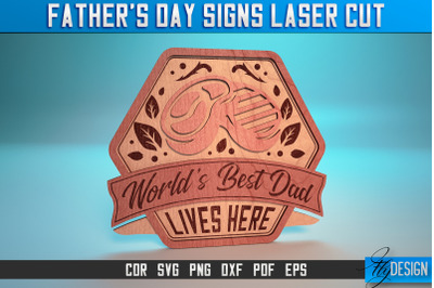 Fathers Day Sign Laser Cut SVG | Home SVG Design | CNC files