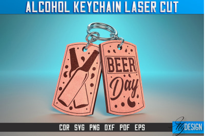 Alcohol Keychain Laser Cut SVG | Alcohol Laser Cut SVG Design | CNC