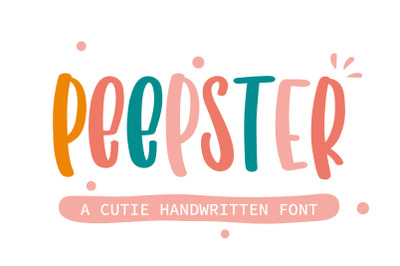 Peepster - A cutie handwritten font
