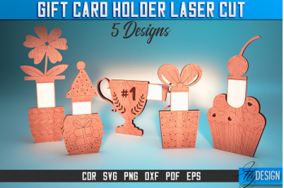 Gift Card Holder Laser Cut SVG | Gift Card Holder SVG | CNC Files