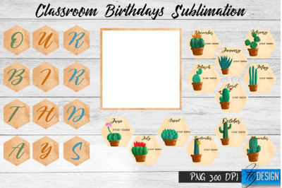 Classroom Birthdays Sublimation | Classroom Birthdays Design | PNG v.4