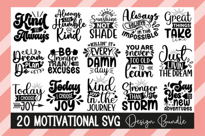 Motivational Svg Design Bundle