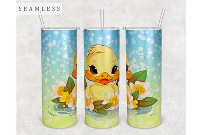 Duckling Tumbler Wrap, 20 Oz Skinny Tumbler Sublimation Design, PNG