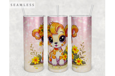 Baby Giraffe Tumbler Wrap, 20 Oz Skinny Tumbler Sublimation Design