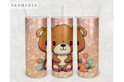 Baby Bear Tumbler Wrap, 20 Oz Skinny Tumbler Sublimation Design, PNG