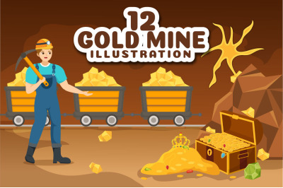 12 Gold Mine Illustration