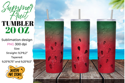 Summer tumbler sublimation/Watermelon tumbler 20 oz