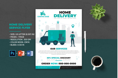 Multipurpose Home Delivery Service Flyer Template