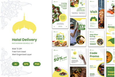 Halal Delivery Instagram Kit