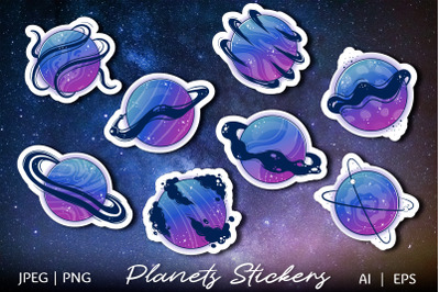 Cosmic Sticker Pack | Planet Parade PNG