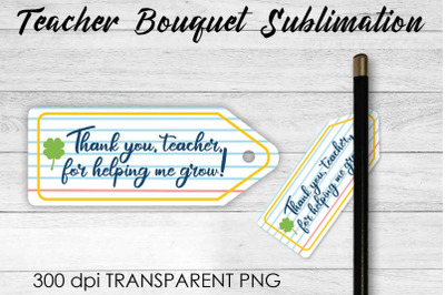 Teacher Bouquet Sublimation | Teacher Pencil Design | Flower