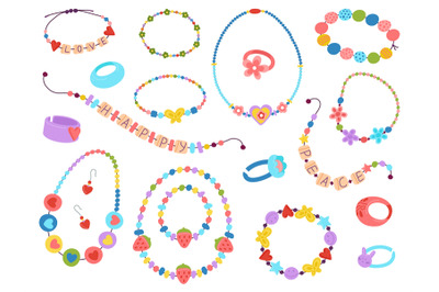 Plastic kids beads. Diy beading 00s accessories, braid bracelet and ma