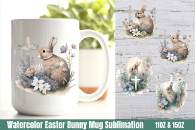 Watercolor Easter Bunny Mug Wrap bundle