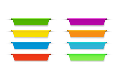 Infographic vivid ribbons. Banners templates for numbers, tabs labels