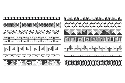 Greek style ancient seamless pattern. Neoclassical architecture decor,