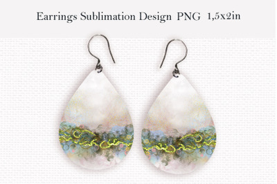 Abstract teardrop earrings design png