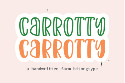 Carrotty - A handwritten font