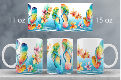 Summer mug wrap design Beach truck mug sublimation png