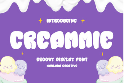 Creammie Groovy Decorative Display Font