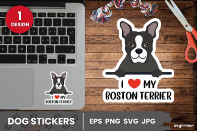 Boston Terrier Sticker SVG | Printable | Digital planner