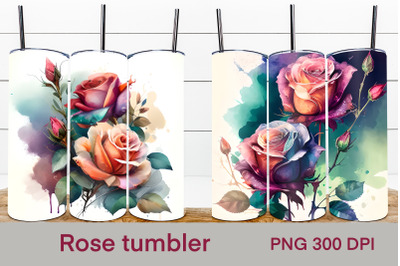 Rose tumbler wrap | Rose flower tumbler sublimation