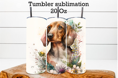 Dachshund tumbler | Dog tumbler sublimation