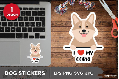 Corgi Sticker SVG | Printable | Digital planner