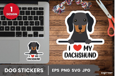 Dachshund Sticker SVG | Printable | Digital planner