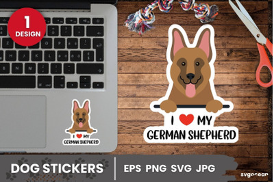 German Shepherd Sticker SVG | Printable | Digital planner