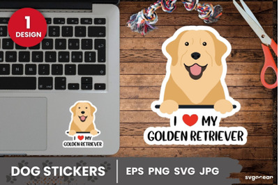 Golden Retriever Sticker SVG | Printable | Digital planner