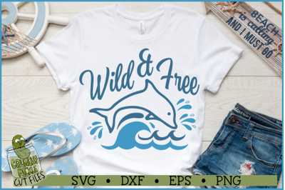 Wild &amp; Free Dolphin SVG File