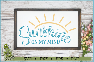 Sunshine on My Mind SVG File