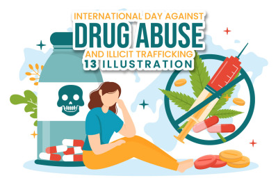 13 Against Drug Abuse and Illicit Trafficking illustration