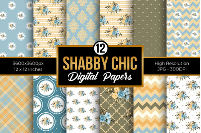 Shabby Chic Spring Floral Digital papers