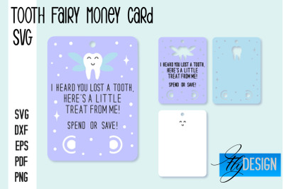 Tooth Fairy Money Card SVG | Tooth Fairy SVG Design | Fairy Money Card