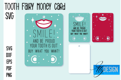 Tooth Fairy Money Card SVG | Tooth Fairy SVG Design | Fairy Money Card