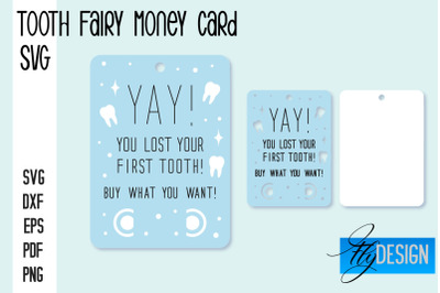 Tooth Fairy Money Card SVG | Tooth Fairy SVG Design | Fairy Money Card