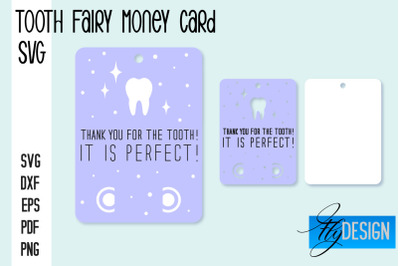 Tooth Fairy Money Card SVG | Tooth Fairy SVG Design | Fairy Money Card