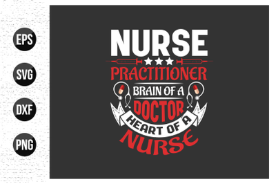 Nurse typographic quotes vector.